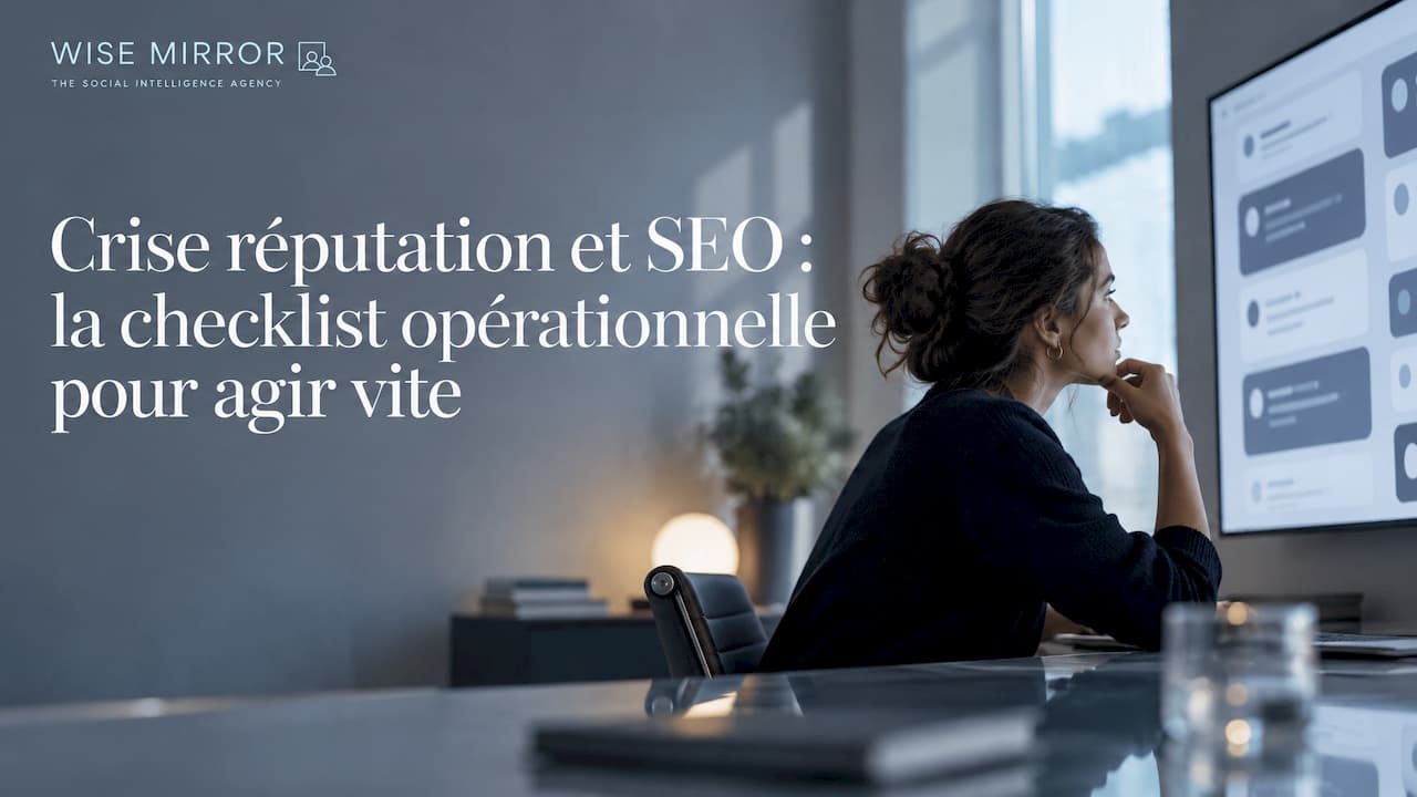 Crise réputation et SEO : la checklist opérationnelle pour agir vite