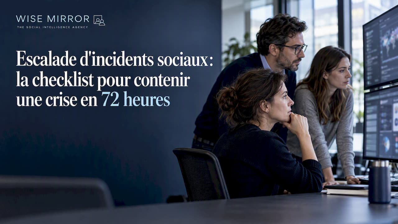 Escalade d'incidents sociaux : la checklist pour contenir une crise en 72 heures