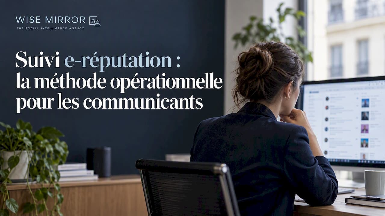 Suivi e-réputation : la méthode opérationnelle pour les communicants