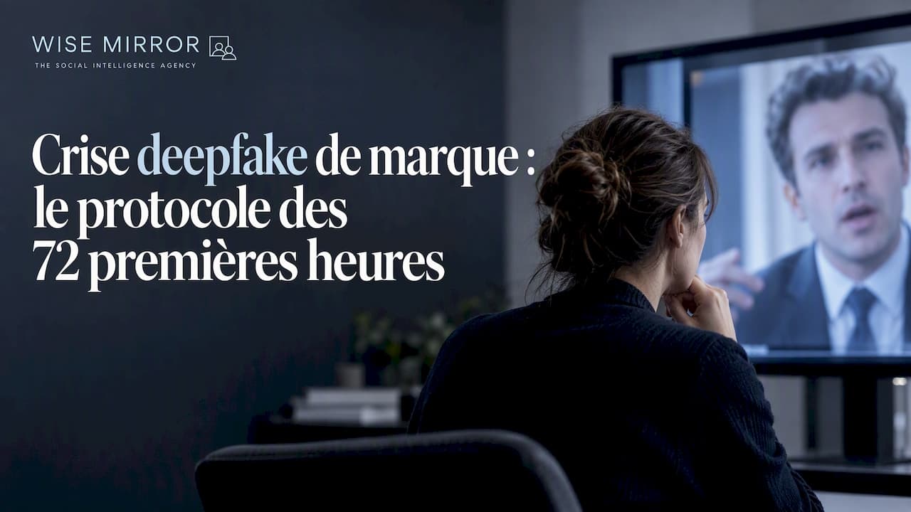 Crise deepfake de marque : le protocole des 72 premières heures
